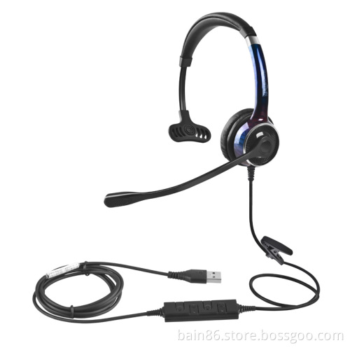 FC21 USB over-ear headset with microphone for call center game music learning